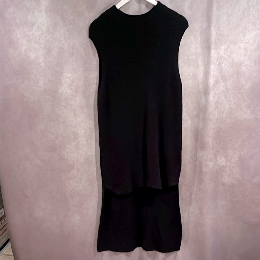 COS split hem high-low tunic tank sweater top size medium